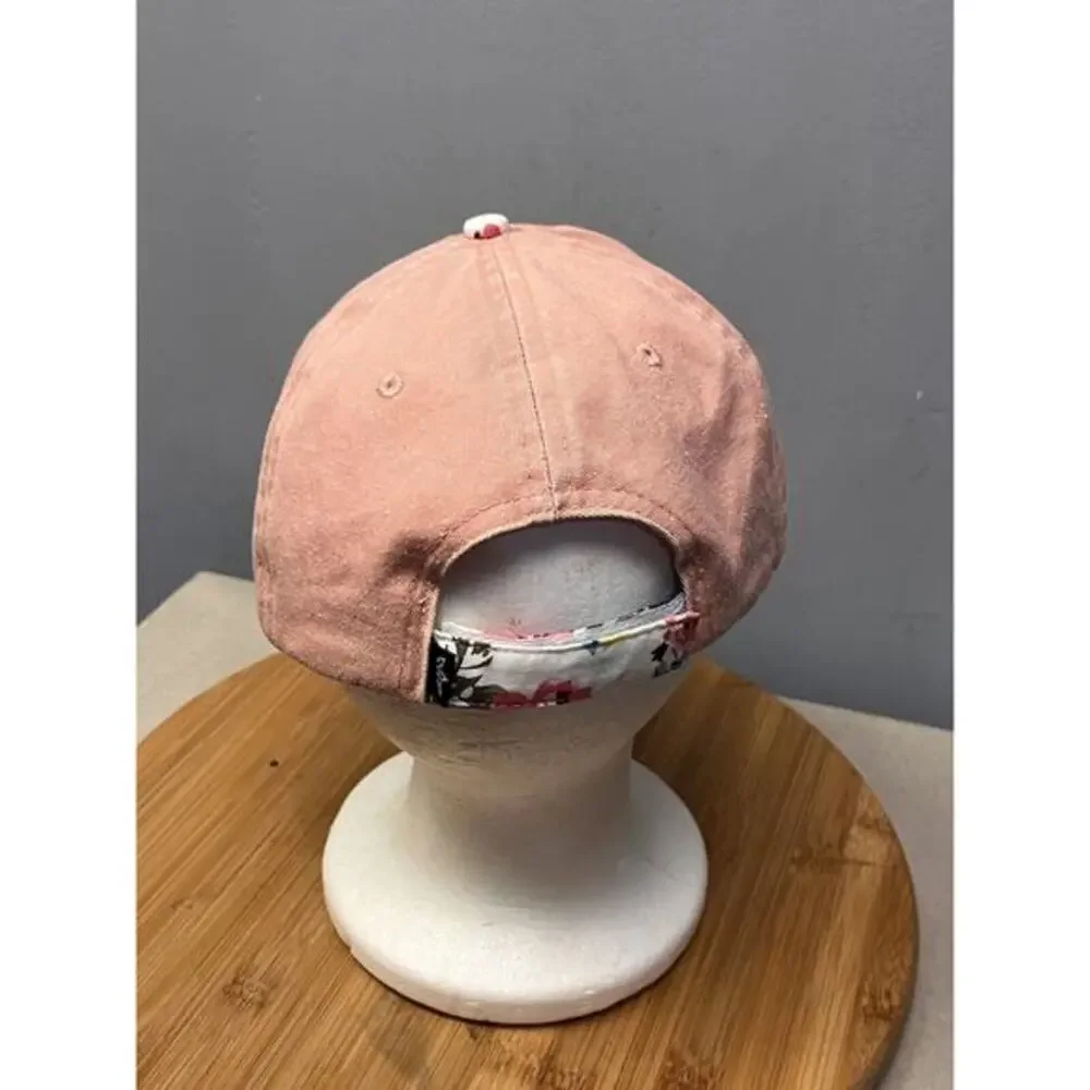 Baseball Cap Hat Womens‎ Beach St. Simons Island Georgia Cotton Adjustable Peach